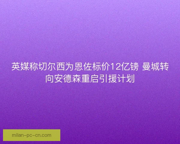 英媒称切尔西为恩佐标价12亿镑 曼城转向安德森重启引援计划